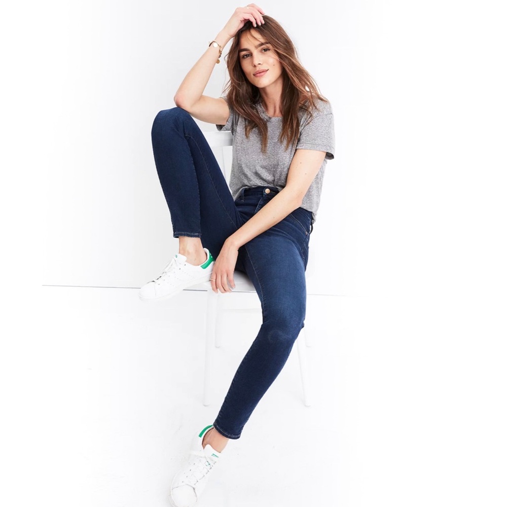 Madewell | Dark Wash 10” High Rise Skinny Jeans - Picture 2 of 5